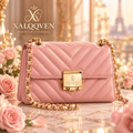Blush Chevron Chain Bag