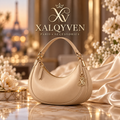 Cream Crescent Shoulder Bag