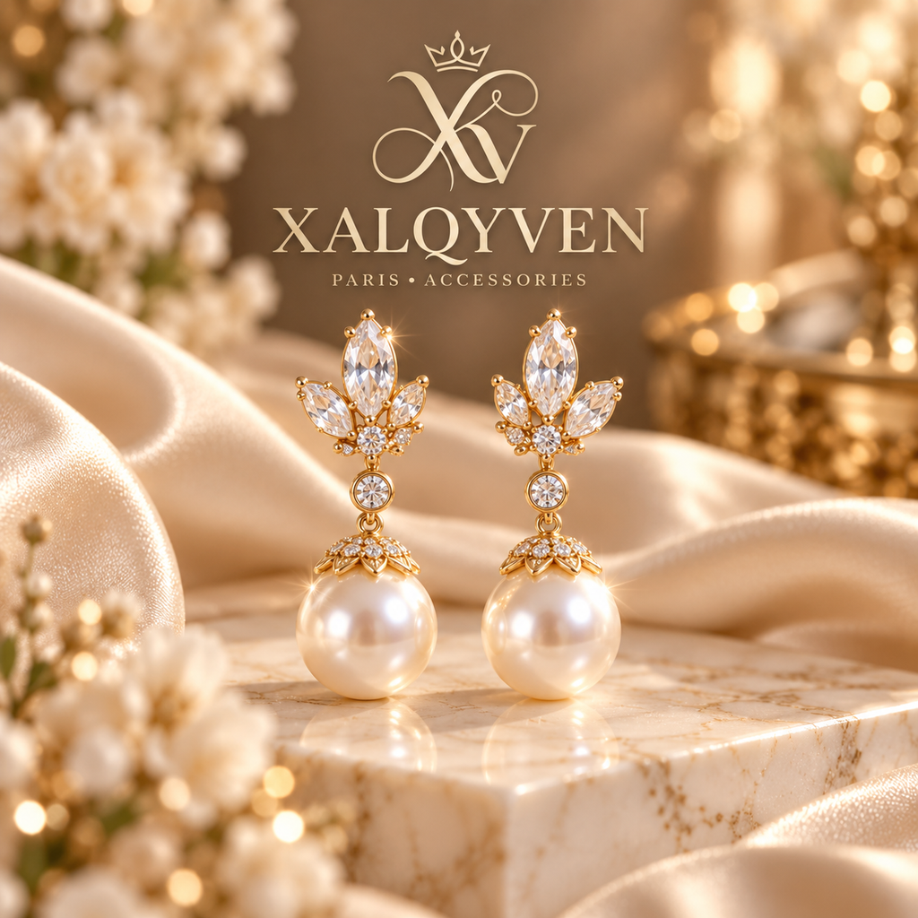 Pearl & Crystal Drop Earrings