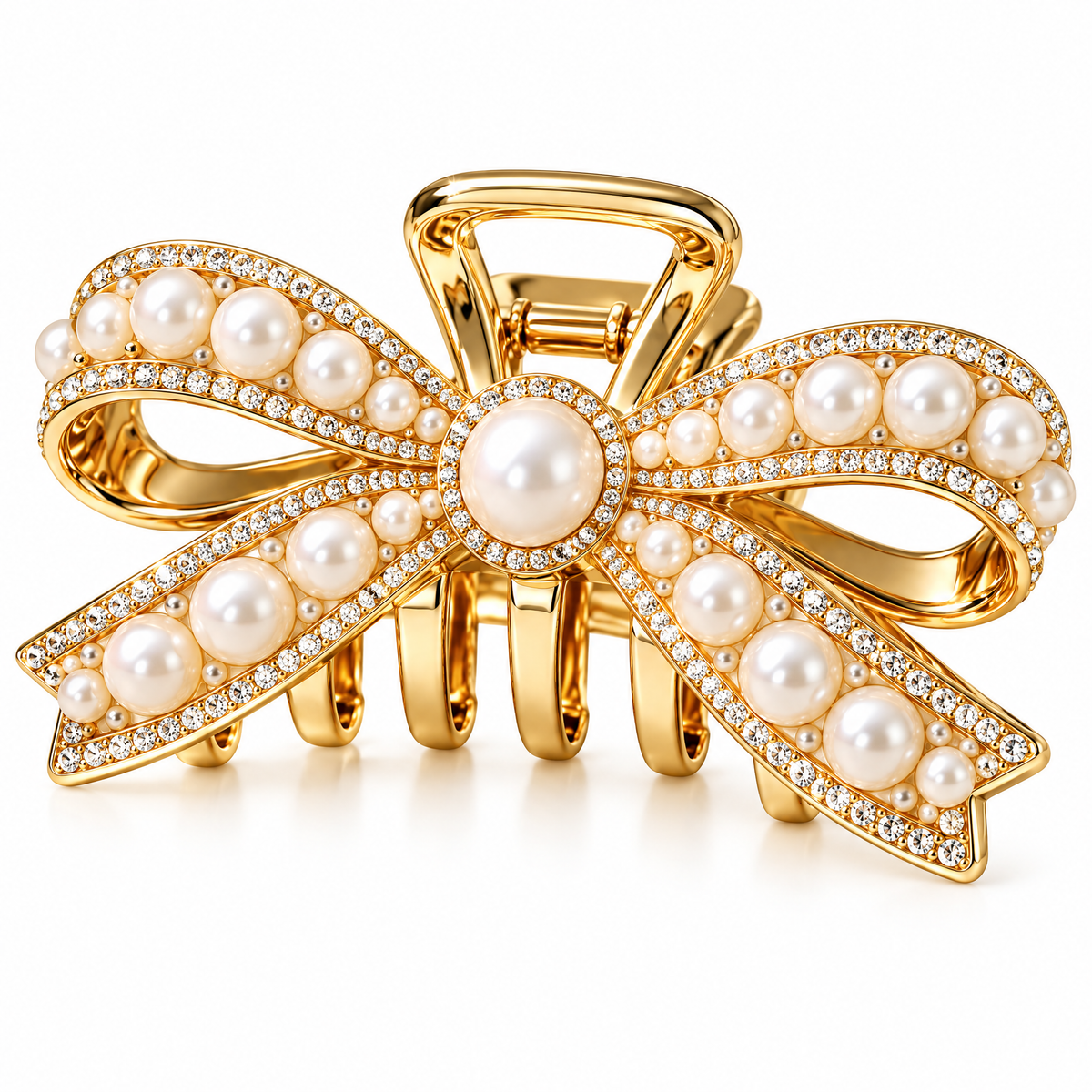 Pearl Bow Claw Clip