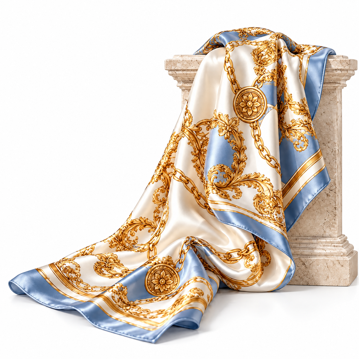 Blush & Gold Printed Scarf