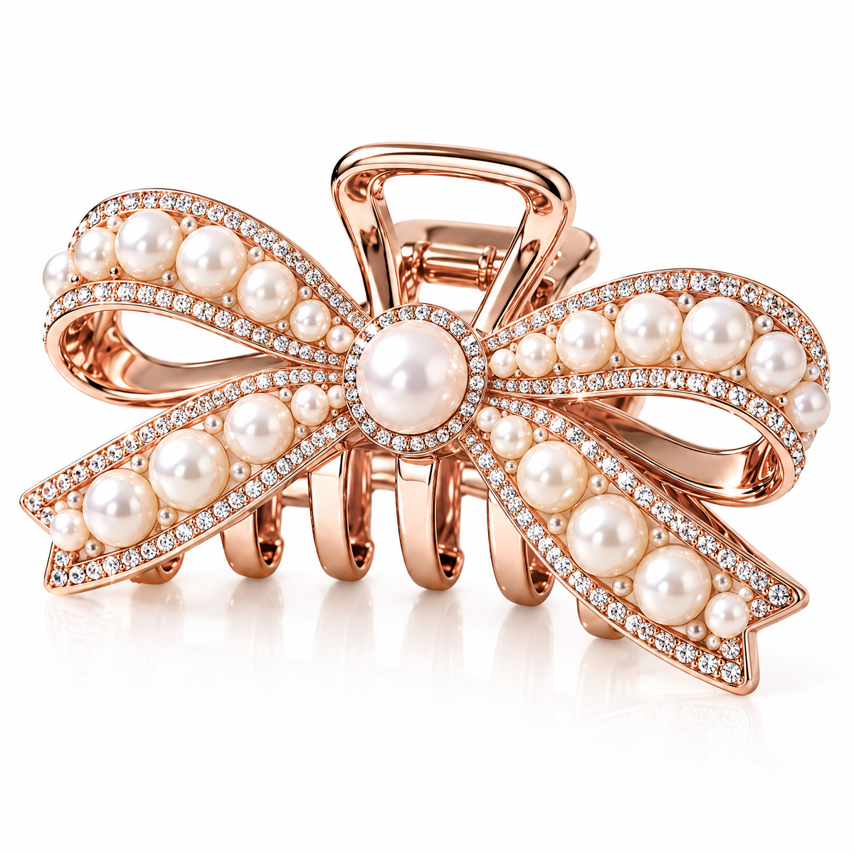 Pearl Bow Claw Clip