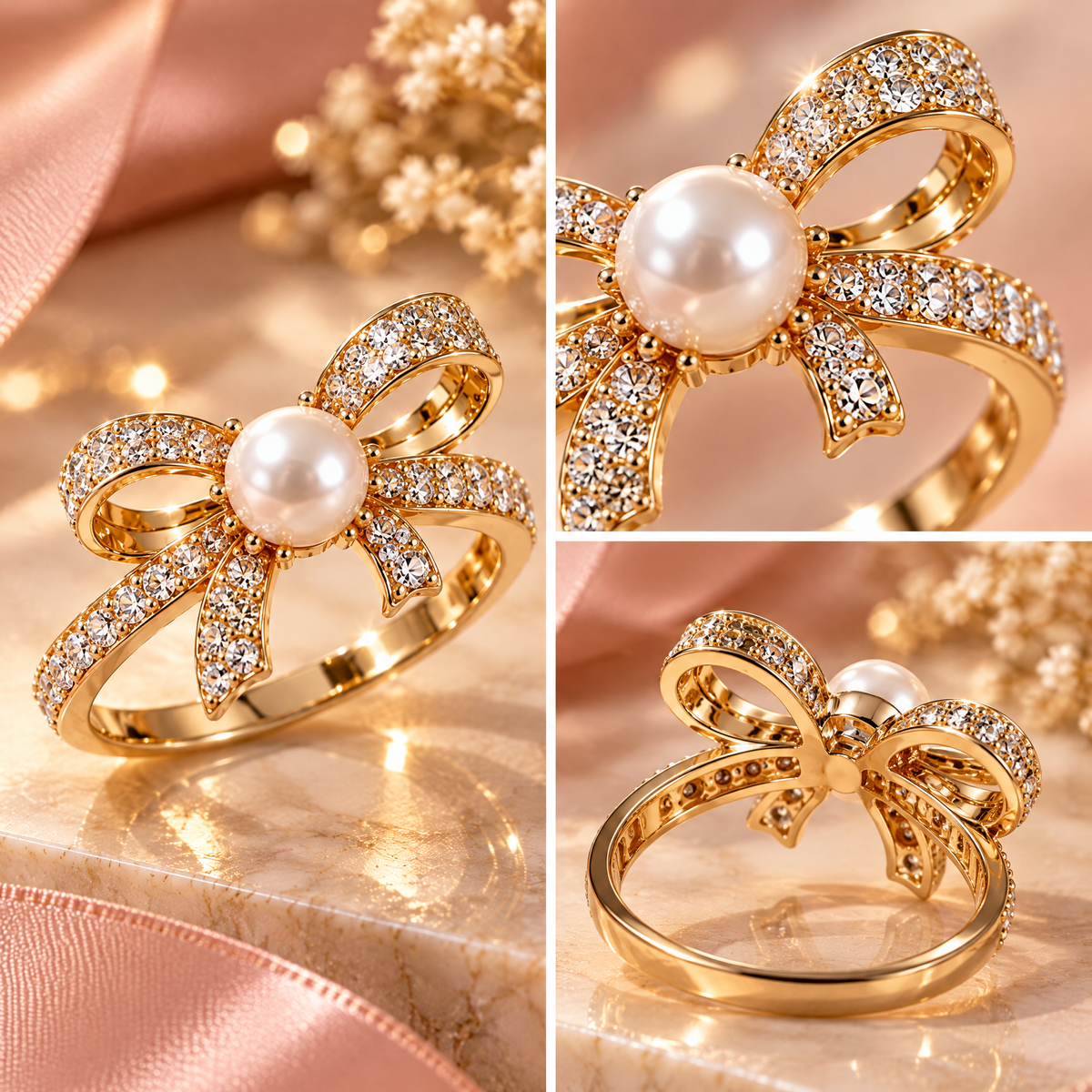 Pearl Blossom Statement Ring